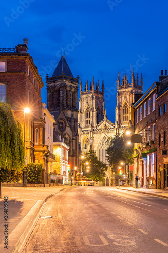 York minster with cityscape