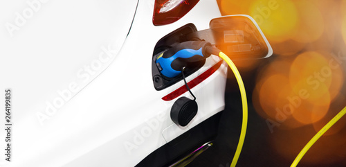 Power supply for electric car charging. Electric car charging station © NVB Stocker