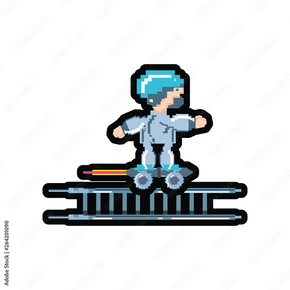 video game avatar pixelated with skateboard video game avatar pixelated with skateboard