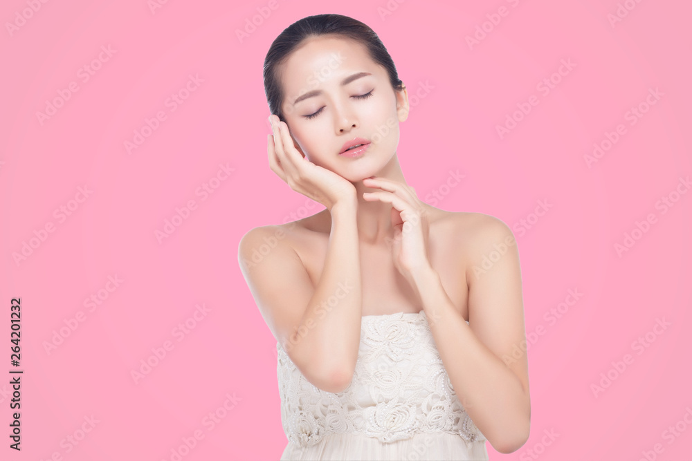 Beautiful Young Woman with Clean Fresh Skin . Facial treatment . Cosmetology , beauty and spa Beautiful Young Woman with Clean Fresh Skin . Facial treatment . Cosmetology , beauty and spa
