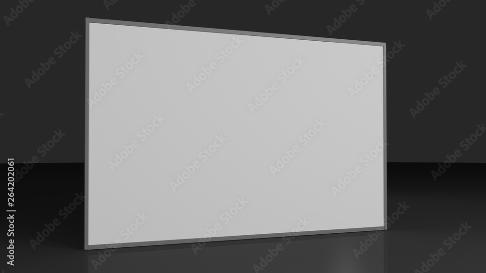 Naklejka premium Banner 3x5 meters. Realistic 3d render. Template