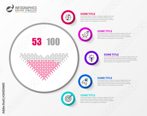 Infographic design template. Creative concept with 5 steps