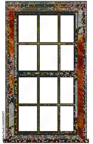 Decorative Inlay Window Frame For Illustration 