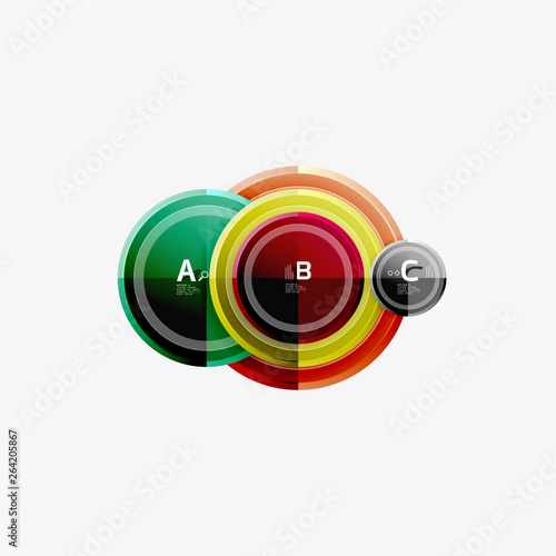 Colorful glossy circles background