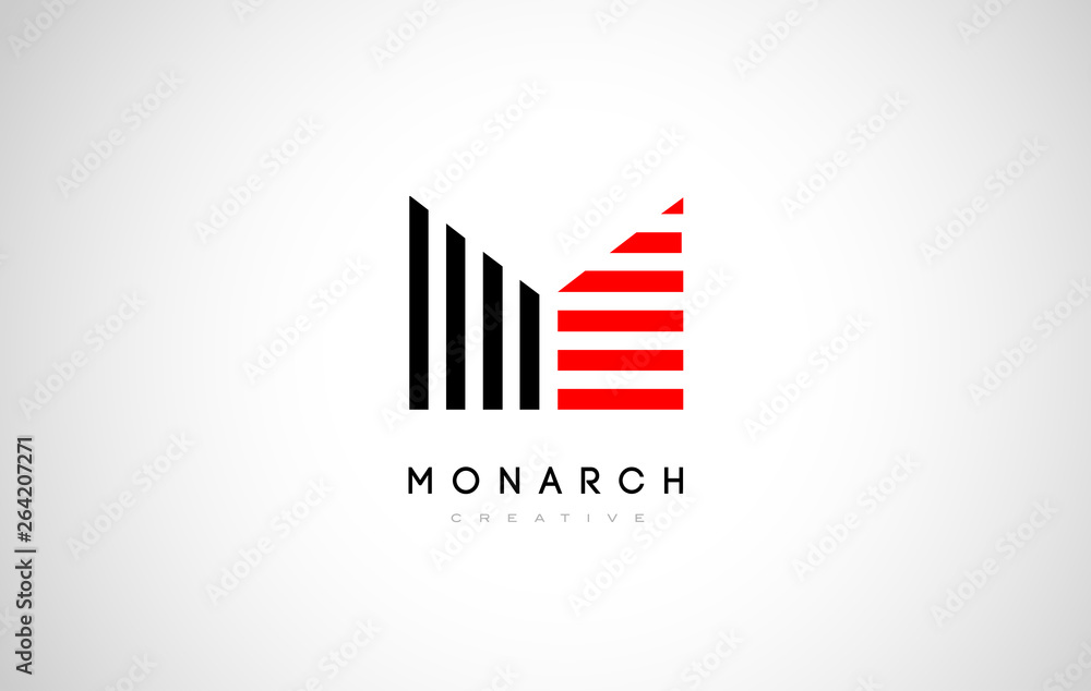 Red Black M Logo. M Letter Icon Design Vector Red Black M Logo. M Letter Icon Design Vector