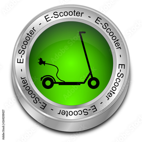 E-Scooter Button - 3D illustration