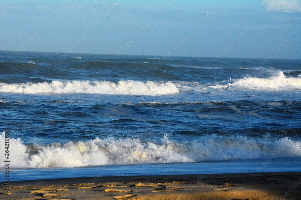 waves on beach