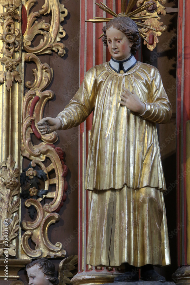 Obraz premium Saint-Etienne. Eglise Saint-Nicolas de Véroce. / Saint Stephen. Church of St. Nicholas of Veroce.