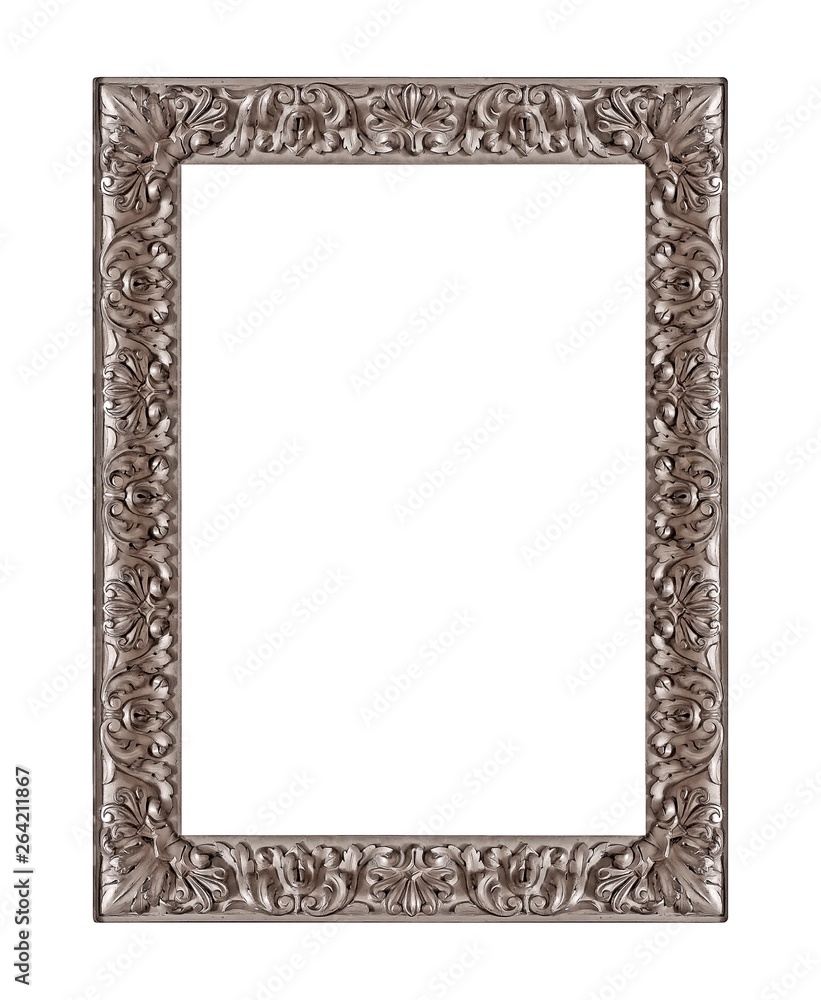 Silver frame for paintings, mirrors or photo isolated on white background Silver frame for paintings, mirrors or photo isolated on white background