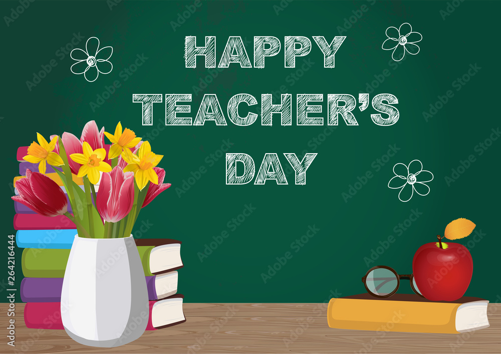 Happy teachers day. Vector illustration. Happy teachers day. Vector illustration.