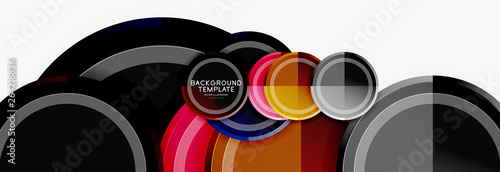 Colorful glossy circles background