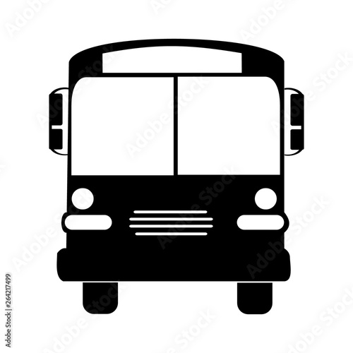Silhouette school bus illustration vector black color