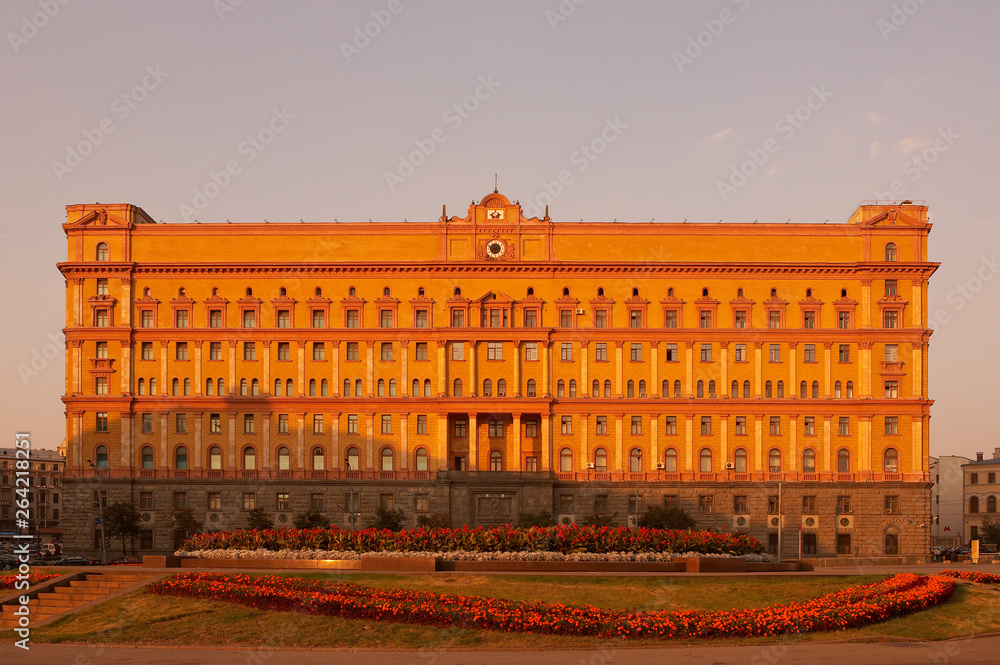 LUBYANKA BUILDING AT TWILIGHT MOSCOW RUSSIA