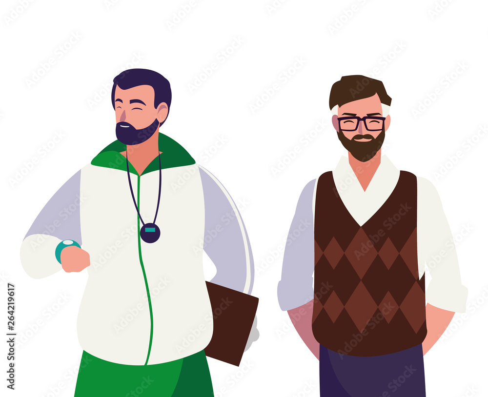teachers classic and sports avatars characters teachers classic and sports avatars characters