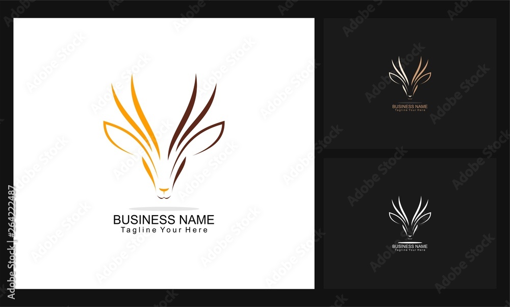 Obraz premium deer business concept design logo