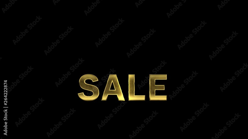 Animation particles are collected in the golden letters - Sale Animation particles are collected in the golden letters - Sale