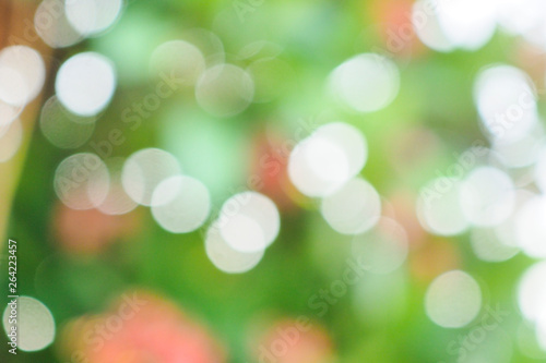 Abstract green bokeh background for nature decoration