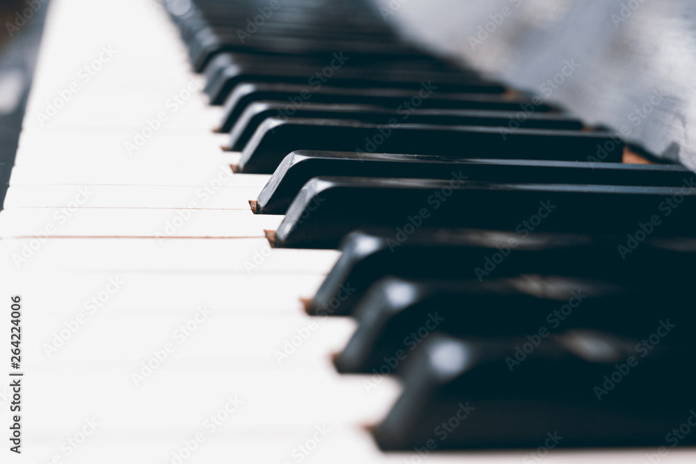Close up piano keys