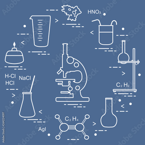 Chemistry scientific, education elements.