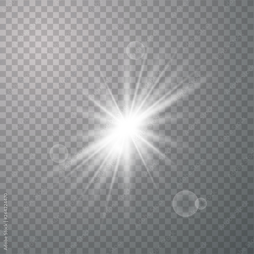 White shining vector sun White shining vector sun