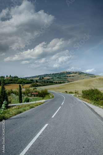 Panoramic views of Pienza, Tuscany, Italy