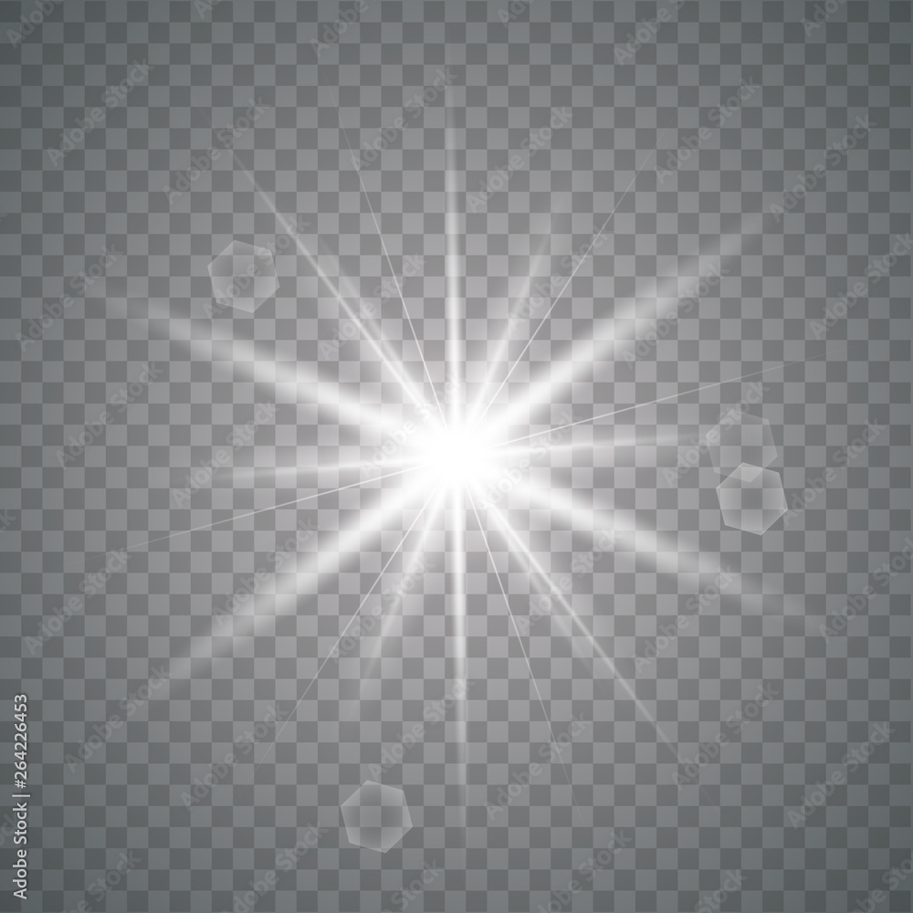 White shining vector sun White shining vector sun