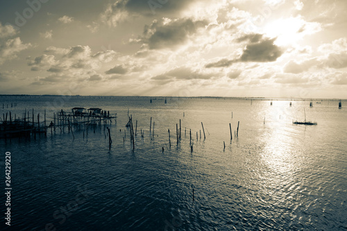 Beautiful sunset at Koh Yo  Yo Island  in Songkha  Thailand