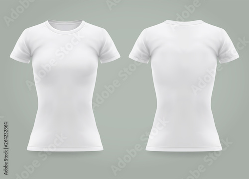 Closeup of realistic woman or 3d women t-shirt