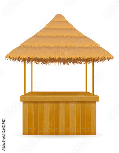 beach stall bar for summer holidays on resort in the tropics vector illustration