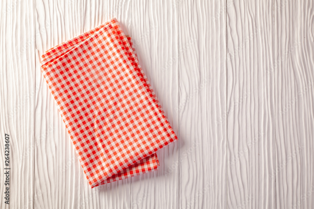 checkered napkin on white table checkered napkin on white table