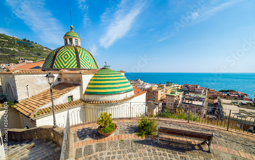 Church in Maiori on Amalfi coast in province of Salerno, Campania, Italy.