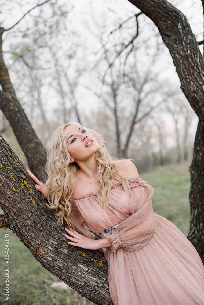 Naklejka premium girl on the beach