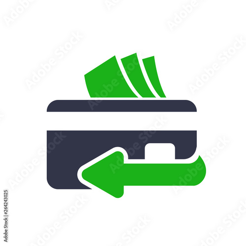 Cash back service logo template.