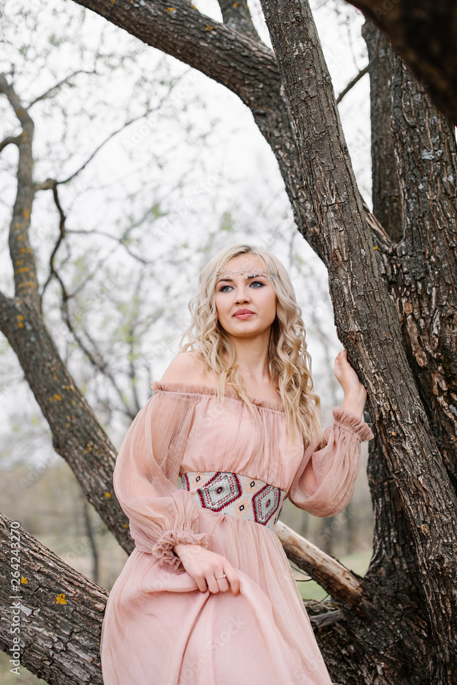 Naklejka premium girl on the beach