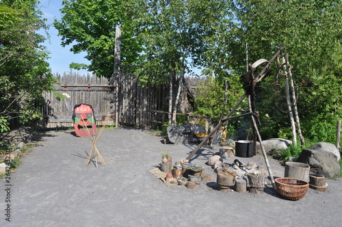 Tableau sur toile Réserve amérindienne Huron Wendat, Quebec, Canada