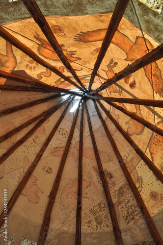 intérieur tippie, Réserve amérindienne Huron Wendat, Quebec, Canada