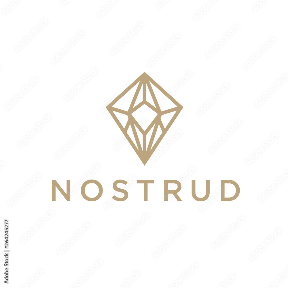 Fototapeta premium Diamond Jewellery Logo Design Vector Template