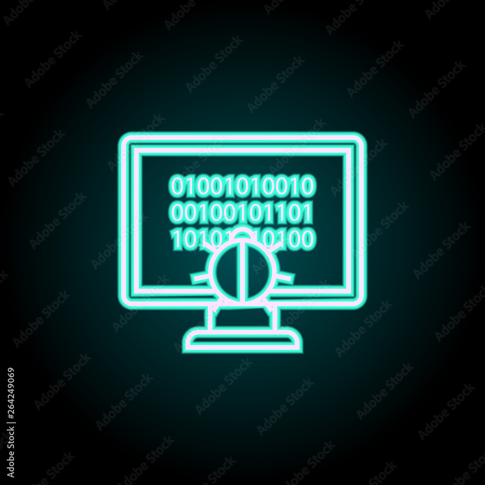 beetle in the digital space neon icon. Elements of Virus, antivirus set. Simple icon for websites, web design, mobile app, info graphics beetle in the digital space neon icon. Elements of Virus, antivirus set. Simple icon for websites, web design, mobile app, info graphics