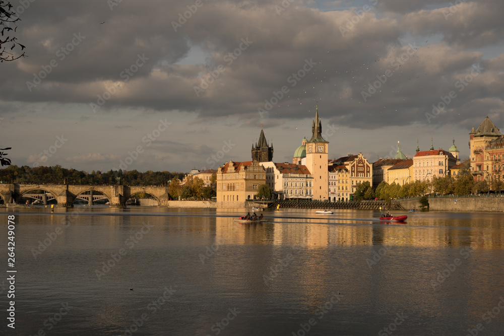 Prague at sunset,