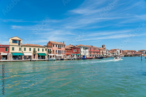 colored houses banks of canals italy venice © kurtov