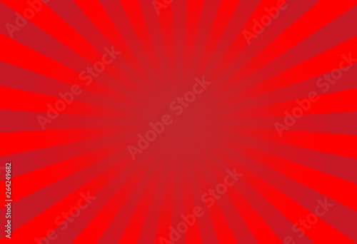 vector of red sun burst ray background with blank copy space