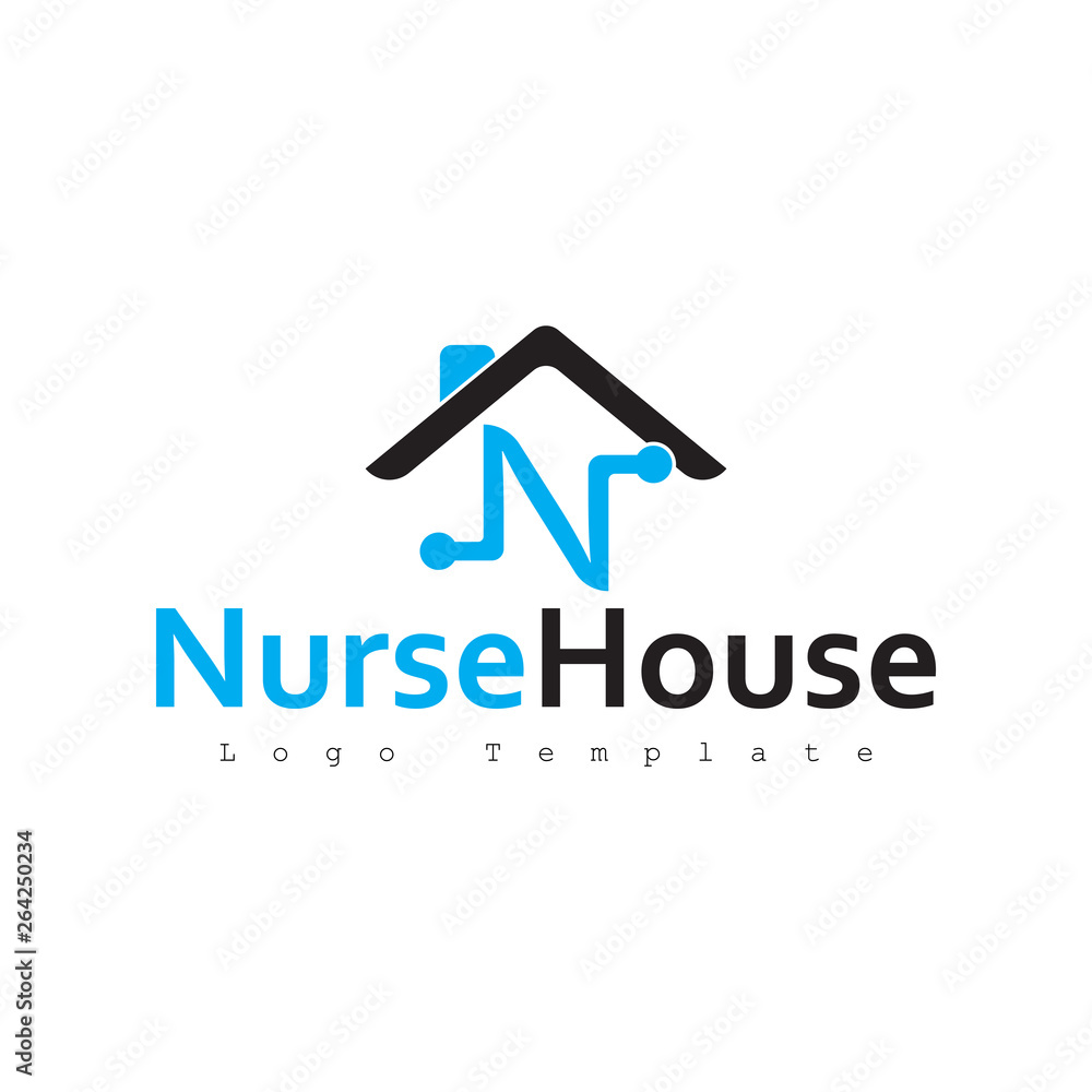 vector nurse house logo template vector nurse house logo template