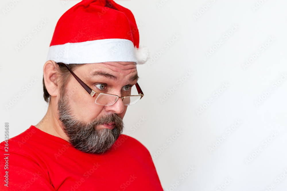 Santa Claus with a dark beard. Santa Claus with a dark beard.