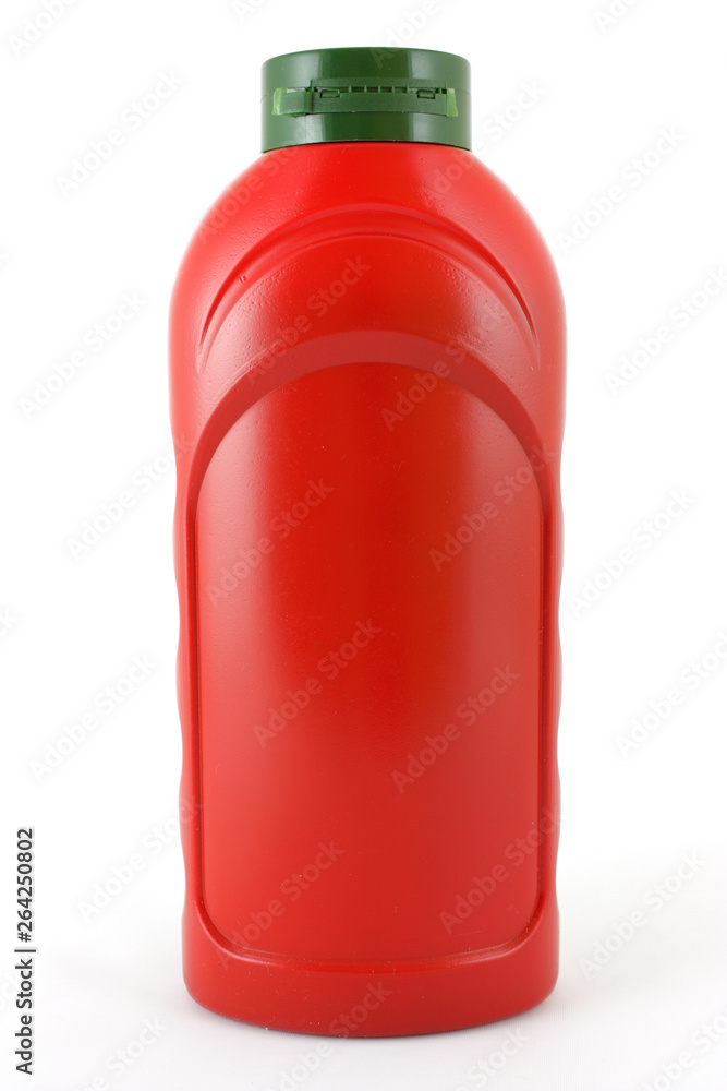 red plastic bottle isolated on white background red plastic bottle isolated on white background