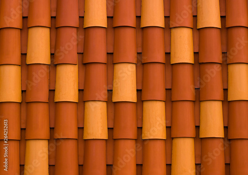 Orange roof tiles on the rooftops in the old town of Dubrovnik
