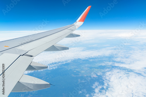 view from the airplane porthole