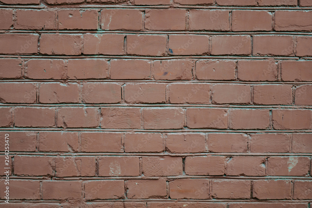 Obraz premium Background of red brick wall pattern texture. Great for graffiti inscriptions.