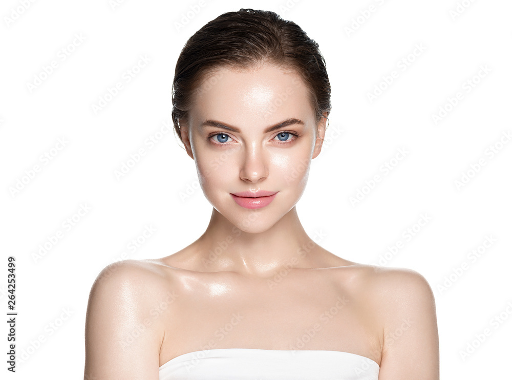 © Utkamandarinka - Beauty face healthy skin woman isolated on white