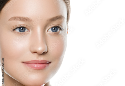 Beauty face woman healthy skin beautiful eyes