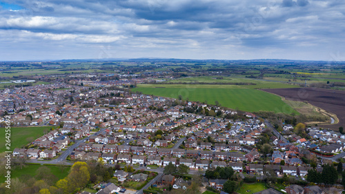 Obraz na plátně An aerial view of an English residential neighbourhood